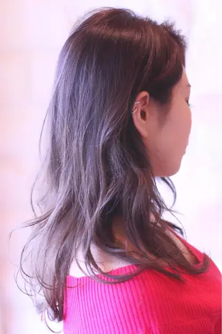 セミロング カラー 土居 正季のヘアスタイル