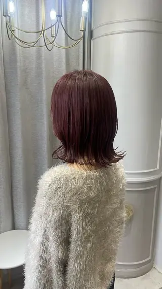 ミディアム カラー ayano / 透明感・くすみカラーのヘアスタイル