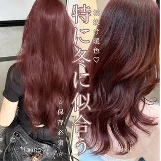 カラー ❤️ブリーチなし💚 ダブルカラー平野実花のヘアスタイル