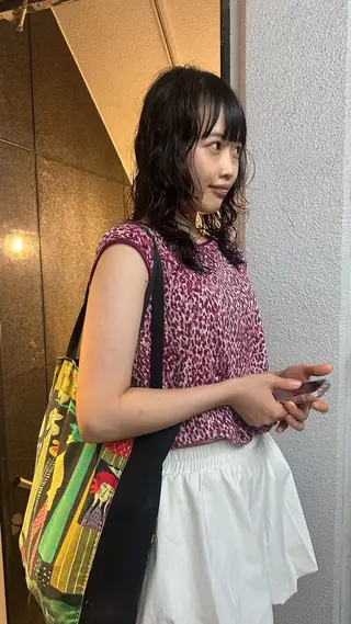 ミディアム パーマ ショートカット／パー マ🫧kotoneのヘアスタイル