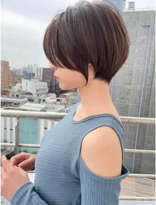 ショート レイヤー❣️縮毛矯正 川村利幸のヘアスタイル