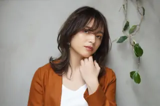 セミロング 透明感/ ハイライト/竹中涼のヘアスタイル