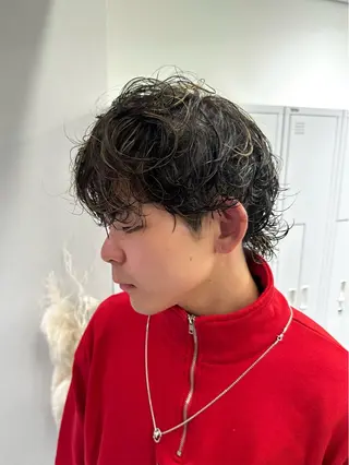 ミディアム パーマ メンズ piLLon/ RYUKAのヘアスタイル