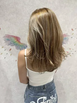 ロング カラー 韓国ヘアー🦄ྀི オタク美容師🌈山本のヘアスタイル