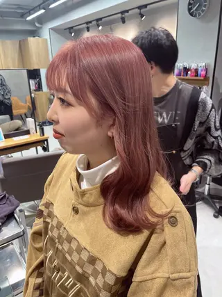 ロング メンズ縮毛矯正 ブリーチカラー/まやのヘアスタイル