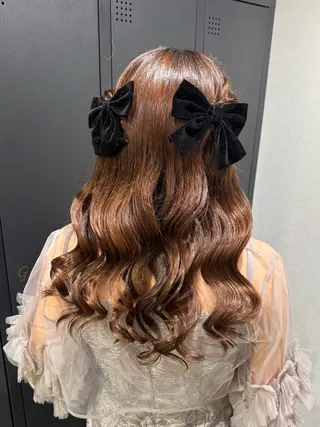 ヘアアレンジ 縮毛矯正/艶髪カラー ヘアアレンジ/ひふみのヘアスタイル