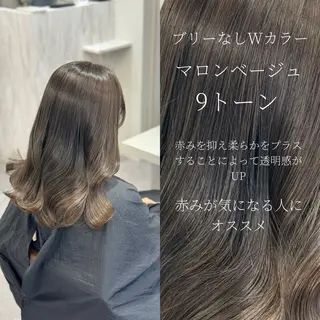 ミディアム 韓国風cut/ 縮毛矯正/正岡幹康のヘアスタイル