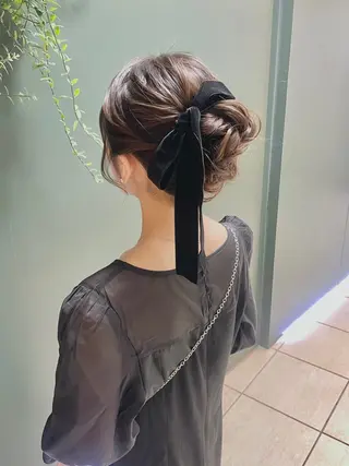 セミロング ヘアアレンジ ヘアセット ✴︎Mai✴︎銀座のヘアスタイル