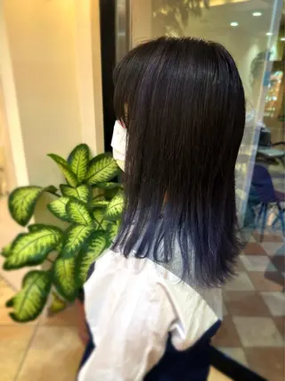 セミロング カラー 小顔レイヤー💗 木村実樹のヘアスタイル