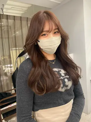 ロング 京都レイヤーカット/ 縮毛矯正/羽柴りくのヘアスタイル