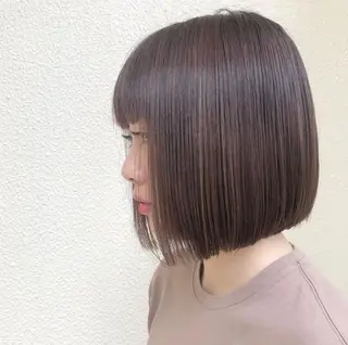 カラー SALON WORK STATION所属・ボブ♡柔らかいカラー 實松栞理のヘアスタイル