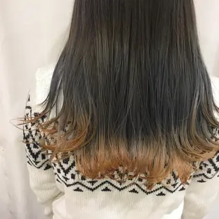 ミディアム カラー ヘアアレンジ きむえり/髪質改善 /セット/カラーのヘアスタイル