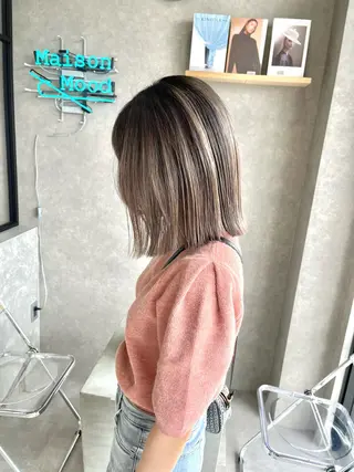 ミディアム カラー mood tatemachiのヘアスタイル