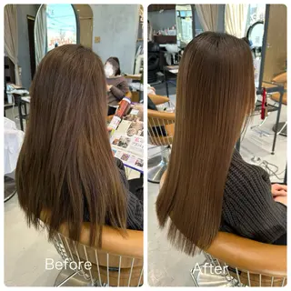 ロング ⭐️吉田萌⭐️ 髪質改善カラー⭐️のヘアスタイル