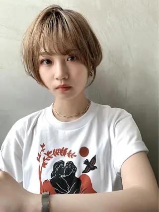 ショート カラー 🉐レイヤー/塩見 弘樹🉐渋谷のヘアスタイル