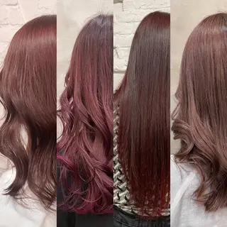 セミロング カラー 【ピンク/韓国ヘア/ ヘアセット】亜海のヘアスタイル