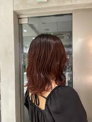 ミディアム カラー porto まなみのヘアスタイル