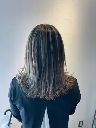 セミロング カラー 福永速人 /メンズパーマのヘアスタイル