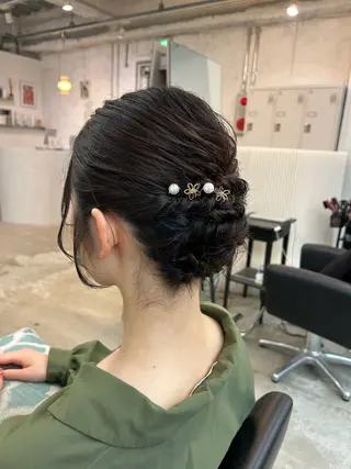 ヘアアレンジ 透明感カラー・ 髪質改善🩵イケダのヘアスタイル