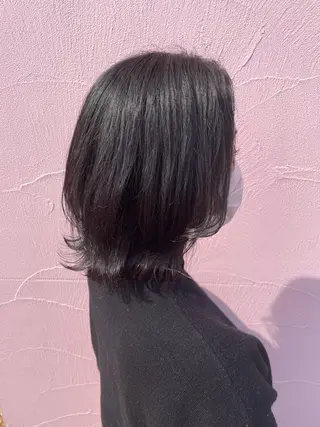 ミディアム ひなた 艶カラー/渋谷のヘアスタイル
