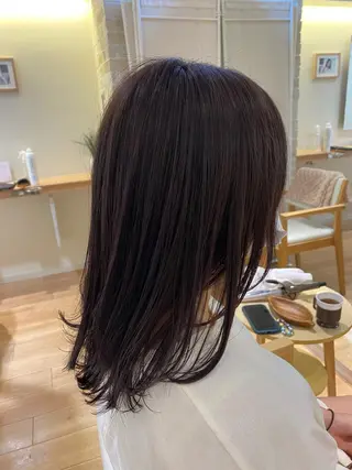 ミディアム ハイトーンエフェクト ブリーチいち丸のヘアスタイル