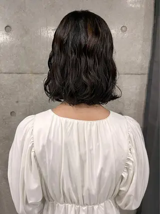 ミディアム カラー パーマ 吉田一輝 外国人パーマのヘアスタイル