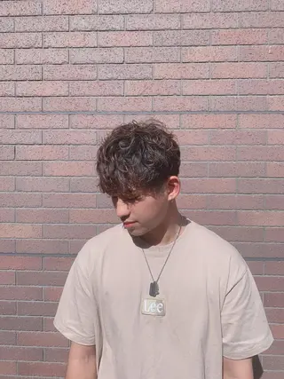 パーマ メンズ 小野寺空也✂️ 似合わせショートのヘアスタイル