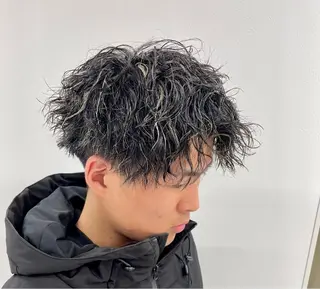 ショート カラー パーマ メンズ 【メンズ特化】 池田大成✂︎のヘアスタイル
