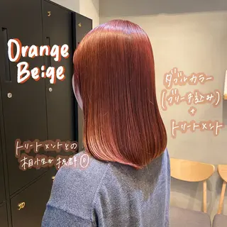セミロング カラー 暖色艶color / ボブ🦩Rioのヘアスタイル