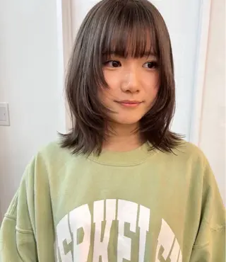 ミディアム カラー uni/haruhi ☀️透明感カラーのヘアスタイル