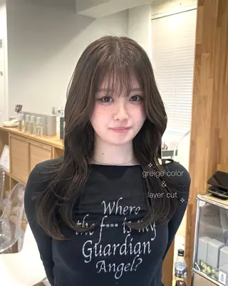 セミロング 韓国ヘア ‎⟡.·KANA🐥のヘアスタイル