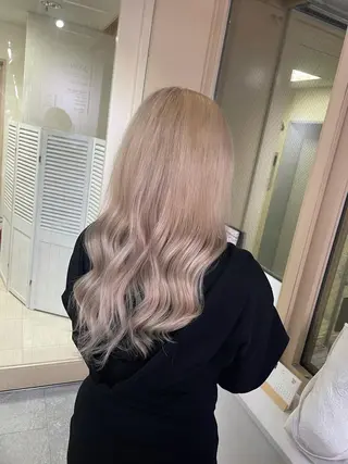 ロング カラー 🌈プルエクステ& ハイトーン🌈関飛鳥のヘアスタイル