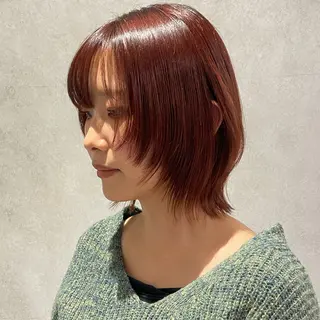 ミディアム カラー yumemiレイヤー ‎✴︎ 透明感カラーのヘアスタイル