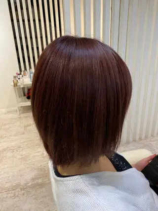 ショート カラー ブリーチなしWカラー /酸性ストレート河本のヘアスタイル