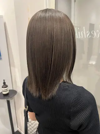 ミディアム カラー ヘアアレンジ 坂本 エマのヘアスタイル