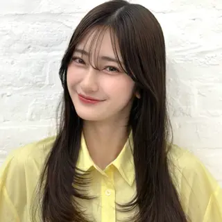 セミロング 前髪顔まわりカット 🌈中村海聖のヘアスタイル