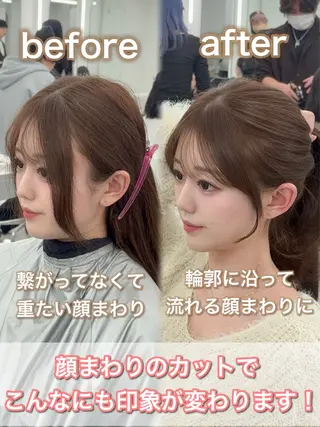 ロング カラー 韓国ヘア/レイヤー/ 顔まわり足立遥奈のヘアスタイル