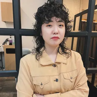 ミディアム パーマ 堀江将太朗/恵比寿/ メンズカットのヘアスタイル