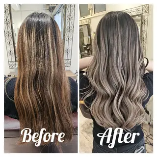 ロング カラー cherie所属・バレイヤージュ/ ハイライト/大内格のヘアスタイル