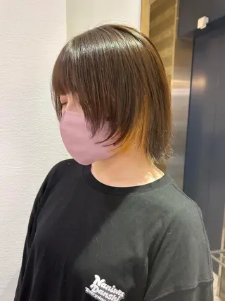 ミディアム カラー ヘアアレンジ 髪質改善【縮毛矯正】 北千住 田邉 澪のヘアスタイル