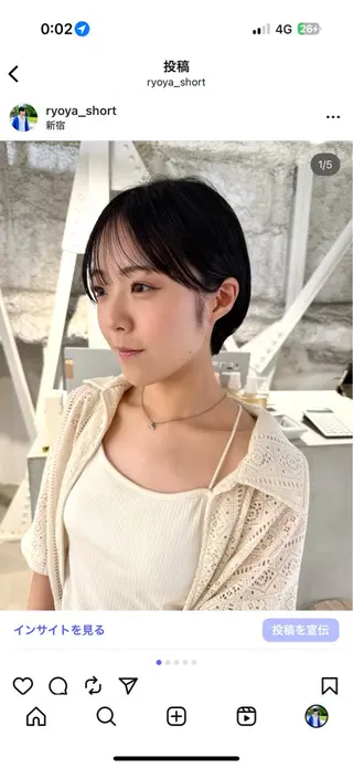 ショート 骨格診断で絶対可愛い ✨丸みショート✨凌弥のヘアスタイル