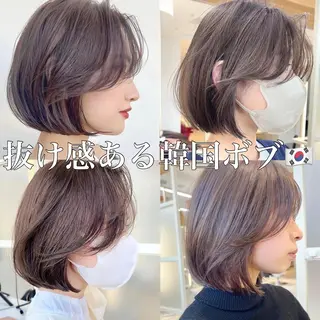 ショート カラー レイヤー専門家 ダブルカラー修のヘアスタイル