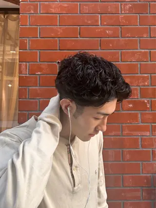 ショート パーマ メンズ 保坂 駿太郎のヘアスタイル