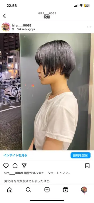 ショート sea's所属・ヒラカホ/矢場町/ ブリーチ/似合わせのヘアスタイル