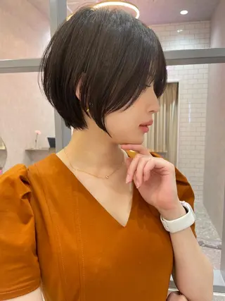 ショート かえ🩶韓国ボブ🎀 透明感カラー🥣のヘアスタイル