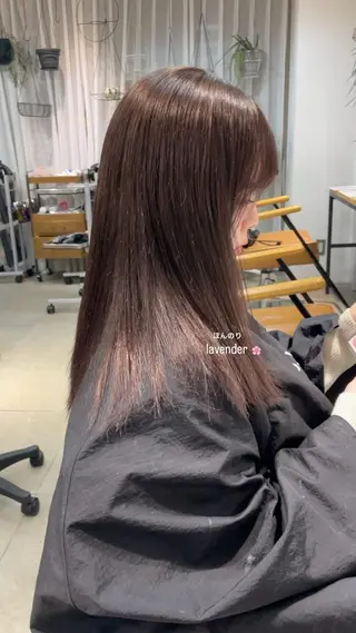 セミロング カラー miyu 透明感カラー/パーマのヘアスタイル