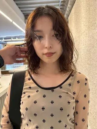 ミディアム nok所属・nok Osakaのヘアスタイル