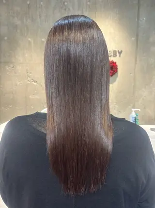 セミロング パーマ パーマ、ストレート 🫧ちひろ🫧のヘアスタイル