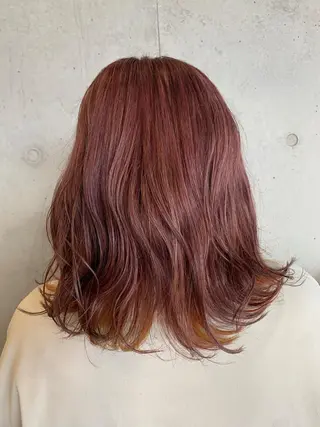ミディアム カラー 髪質改善/縮毛矯正 ツヤ髪🩷さつきのヘアスタイル