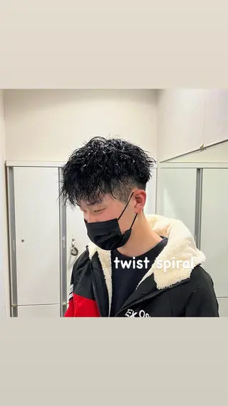 ショート パーマ メンズ 茅ヶ崎パーマ特化/ スパイラル/ハルキのヘアスタイル